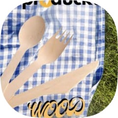 Custom-printed wood style cutlery by Produckt.iq, Erbil